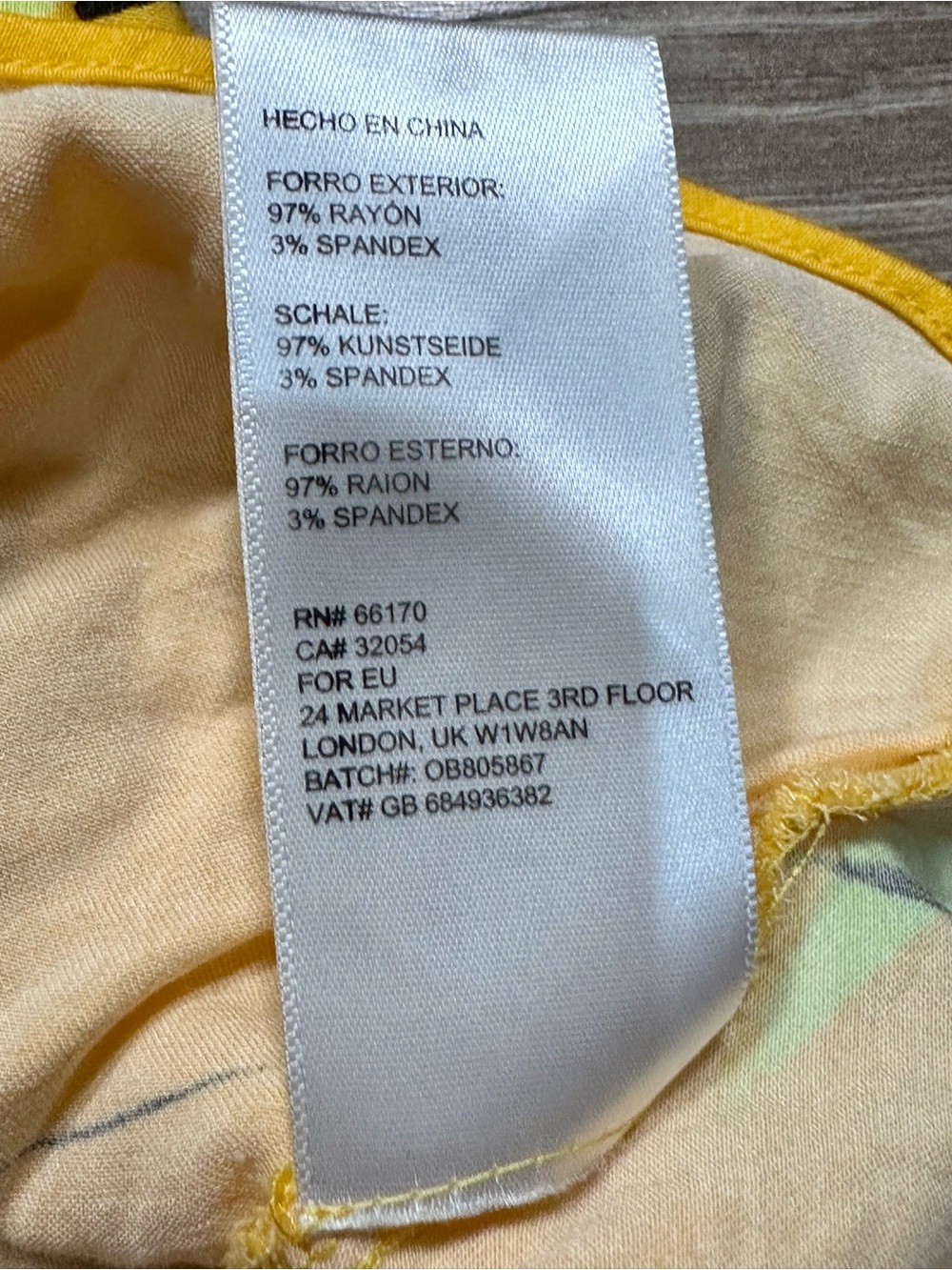 •SOLD• Urban Outfitters Yellow Tropical Floral Print Cut Out Mini Dress - Picture 13 of 16